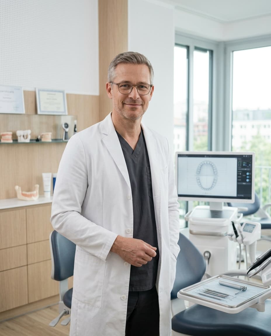 Dental specialist consulting with a patient